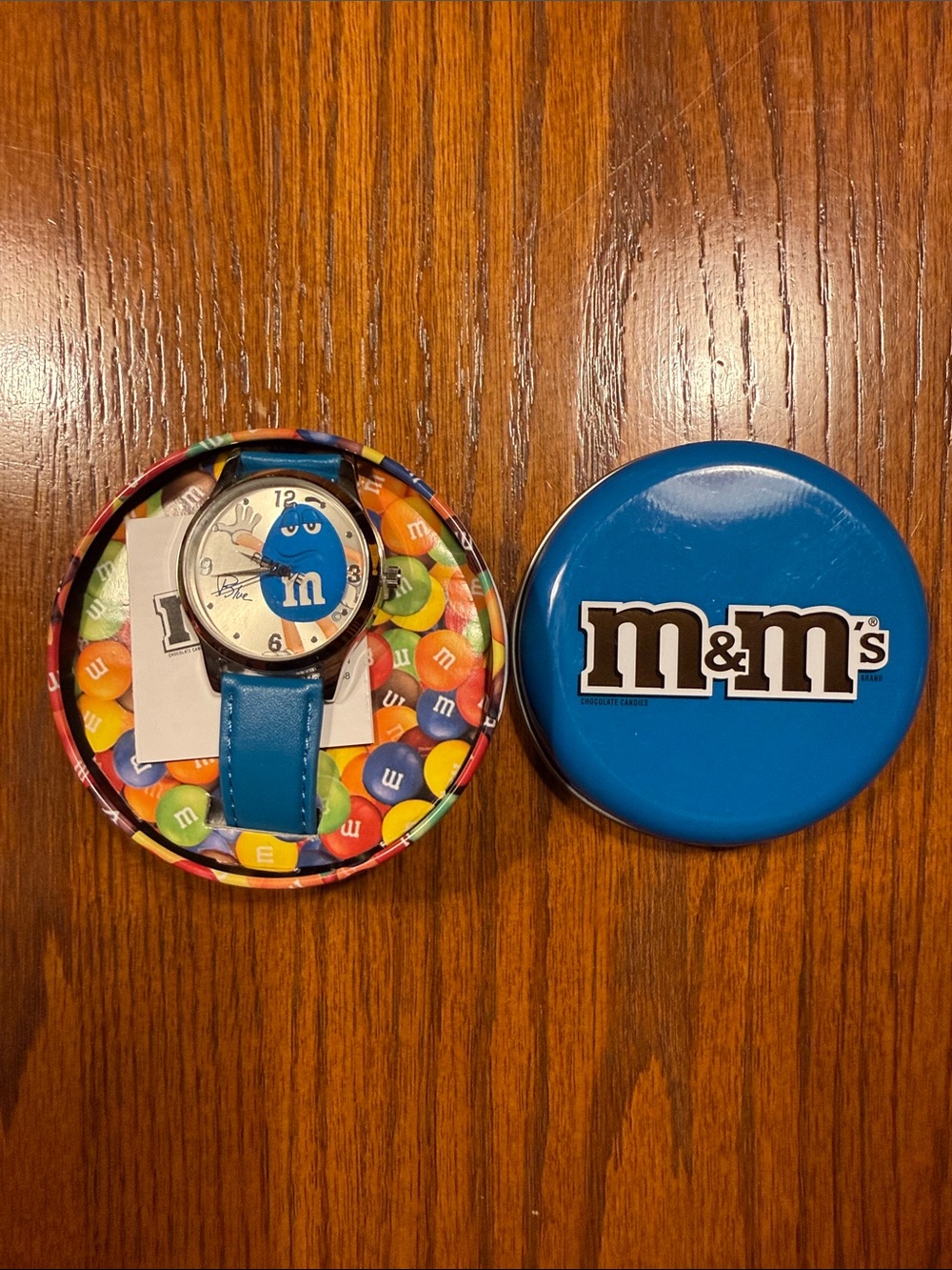 M&M'S Blue Kids Character Watch with Colorful Tin